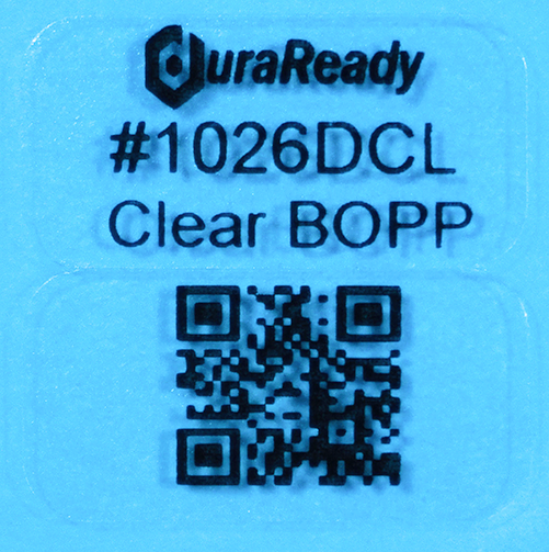 1026DCL 0.5 x 1.0 Clear BOPP plastic label