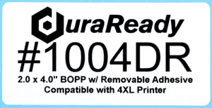 Removable, white 2.0 x 4.0" windshield label ideal for shipping information and logistics, barcodes and work in progress labels.