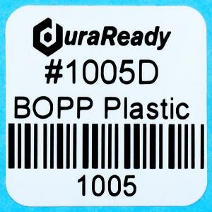 Small, gloss white 1.0 x 1.0" BOPP label perfect for book spine, item marking, price tags, laboratory, medical and anywhere a small durable label is required.