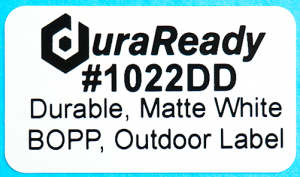 Durable, #1022DD, matte white 2 x 1" BOPP outdoor labels ideal for nursery and horticulture use!