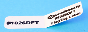 1026DFT 0.5 x 1.0 White BOPP FlagTag Label