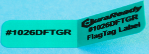 1026DFTGR 0.5 x 1.0 Green BOPP FlagTag Label
