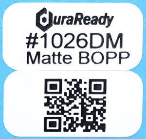 Matte white, 2-up 0.5 x 1" BOPP labels, great for product size, price tag, SKU, lot, date or item id's as well as dispensary, vaping, and e-liquid labels.