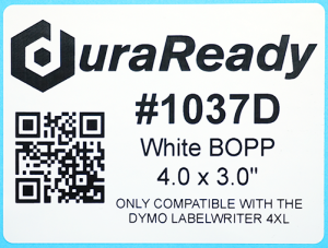 Durable, 4.0 x 3.0" White BOPP plastic, resistant to moisture, sunlight, UV, temperature and many other environmental hazards.