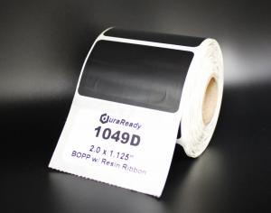 1049D 2.0 x 1.125" White BOPP w/ Resin Ribbon