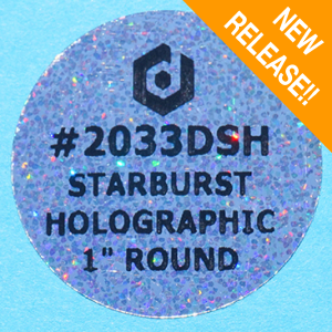 2033DSH 1.0" Round Starburst Holographic PET