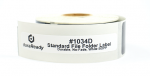 #1034D, standard file folder label, office label, white plastic