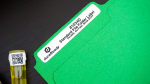 No-fade, white BOPP plastic file folder label for your Labelwriter printer.