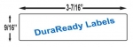 No-fade, white BOPP plastic file folder label with a blue edge for your Labelwriter printer.