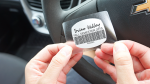 DuraReady's white removable window labels ideal for parking permits, oil change and service reminders!