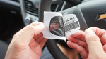 DuraReady's white removable window labels ideal for parking permits, oil change and service reminders!