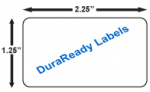 DuraReady's #1042D 1.25 x 2.25, white BOPP library label, ideal for jacket labels, DVD case labels and more.