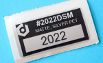 #2022DSM, matte silver 2 x 1