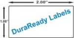 Extra large capacity roll of DuraReady's white polyester 2 x 1