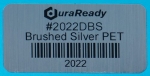 2022DBS 2.0 x 1.0" Brushed Aluminum Polyester label