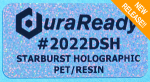 2022DSH  2.0 x 1.0" Starburst Holographic Polyester Label