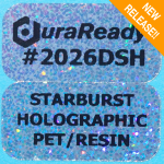 2026DSH 0.5 x 1" STARBURST HOLOGRAPHIC PET LABELS