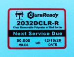 2032DCLR-R, 1.75 x 2.5" Clear Removable Label with Red Border