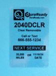 2040DCLR 2.0 x 3.0 Clear Removable Polyester Label