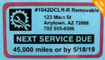 2042DCLR-R 1.25 x 2.25 Clear Removable Label w Red Border