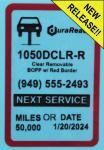 2050DCLR-R Clear Removable w/ Red Border